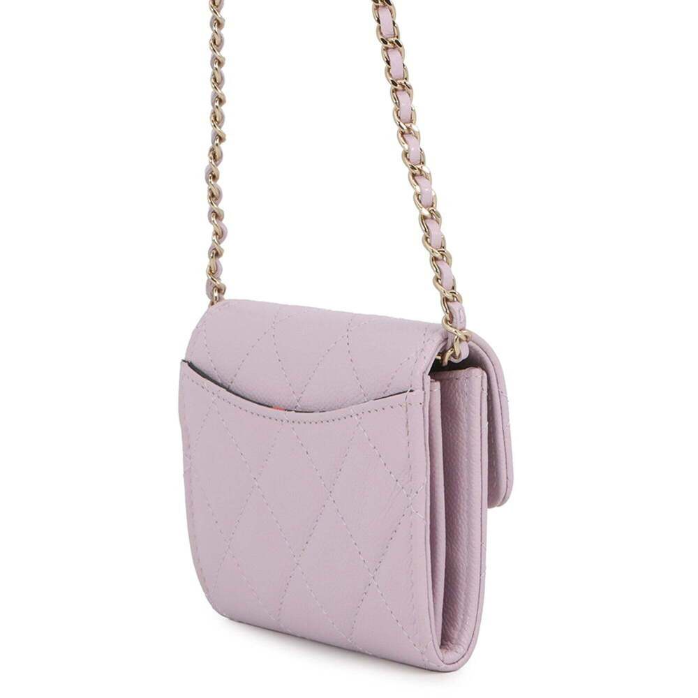 CHANEL Pink Caviar Leather Logo Wallet - Picture 2 of 12